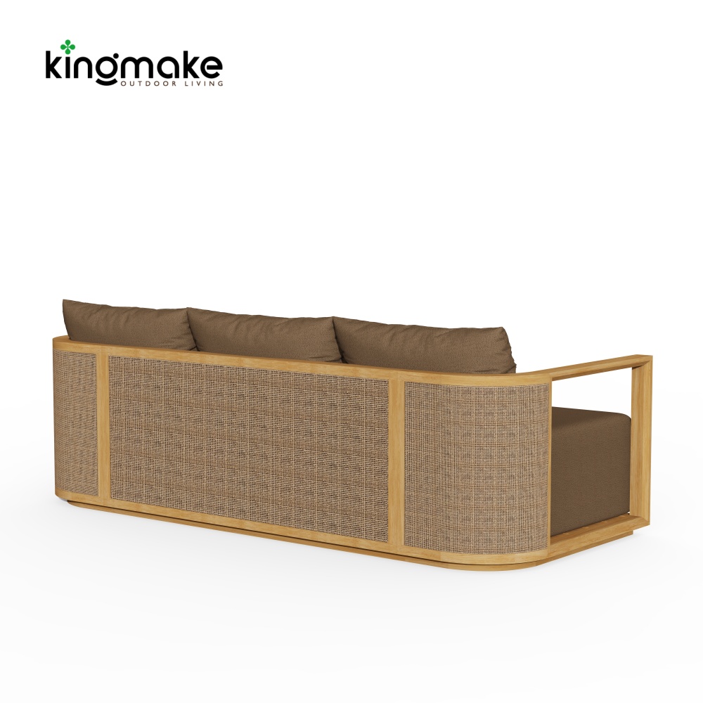 high-end maui cane collection three-seater sofa 