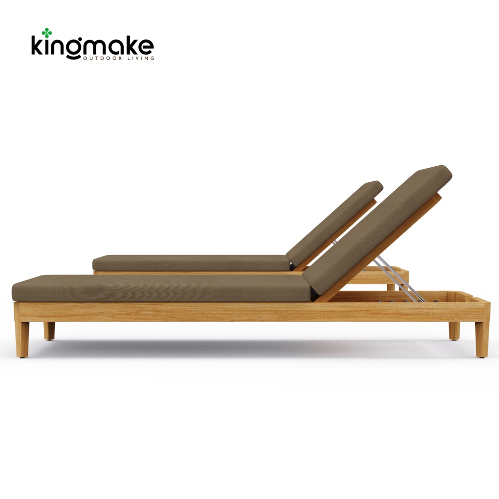 Cima Collection Teak Outdoor Sun Lounger