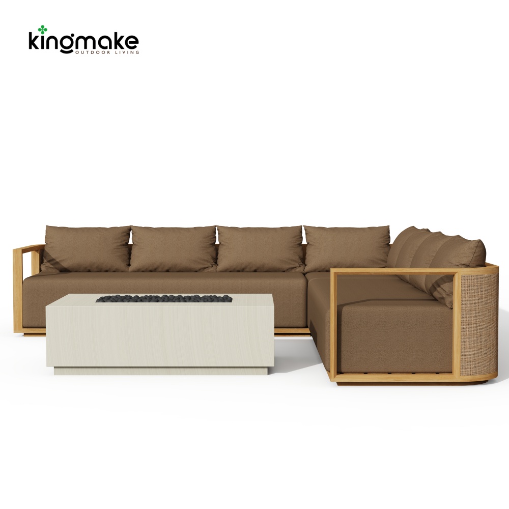 Maui Cane Collection L-Shape Sofa