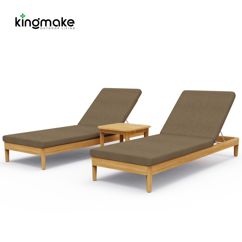 Cima Collection Teak Outdoor Sun Lounger