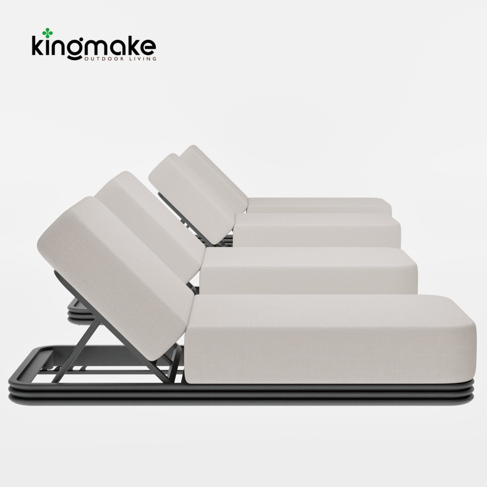 Layva Collection Modern Aluminum Sun Lounger