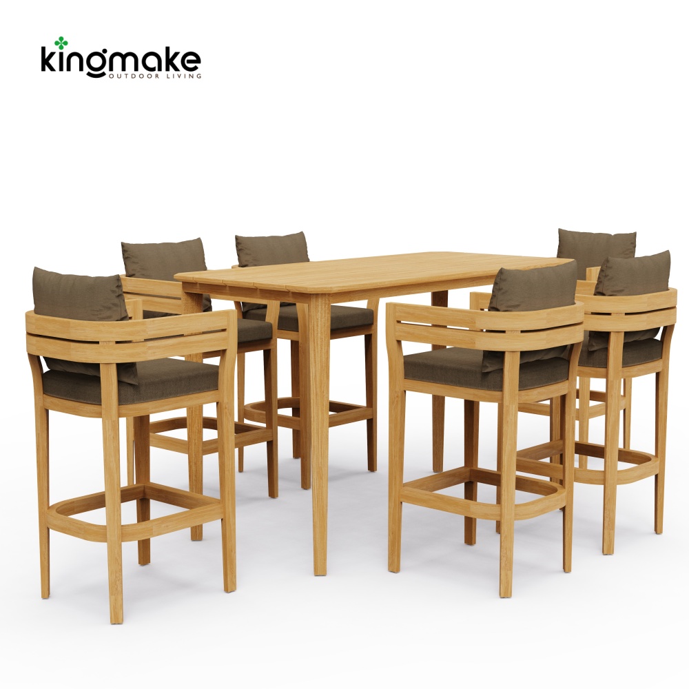 Cima Collection Teak Outdoor Bar Set