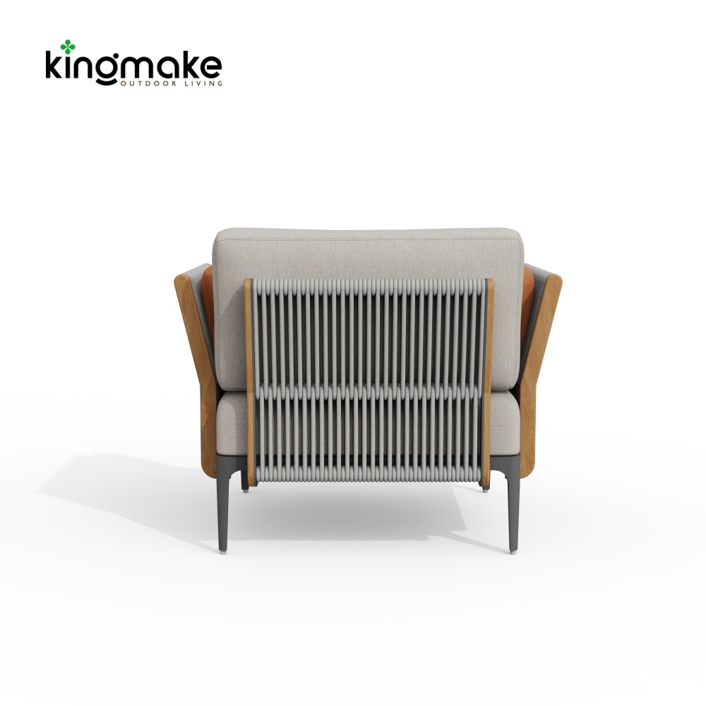 Albert Collection Rope Weave Aluminum Conversation Sofa Set