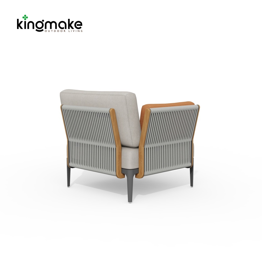 Albert Collection Rope Weave Aluminum Conversation Sofa Set