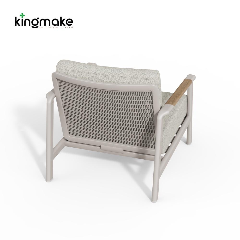 Cenxi Collection Aluminum White Outdoor Single Sofa