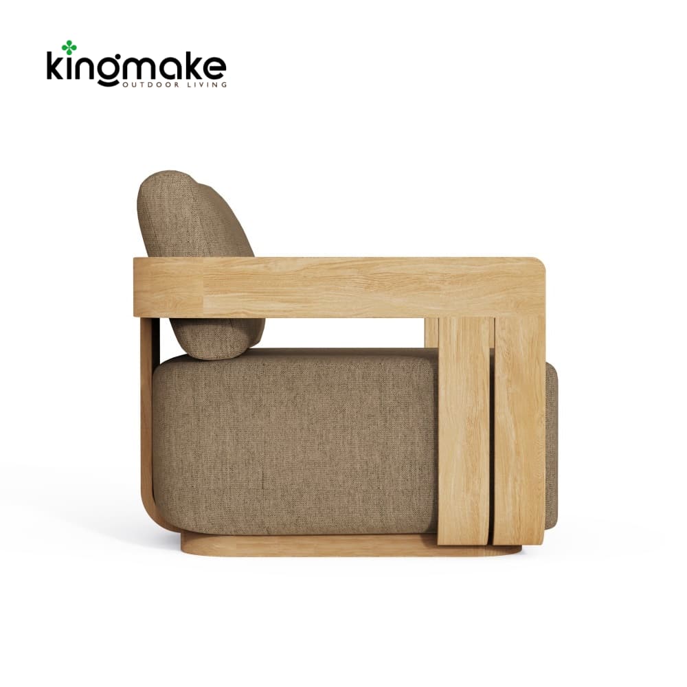 Modern Teak Neo Collection Outdoor Single Sofa KM18026-T