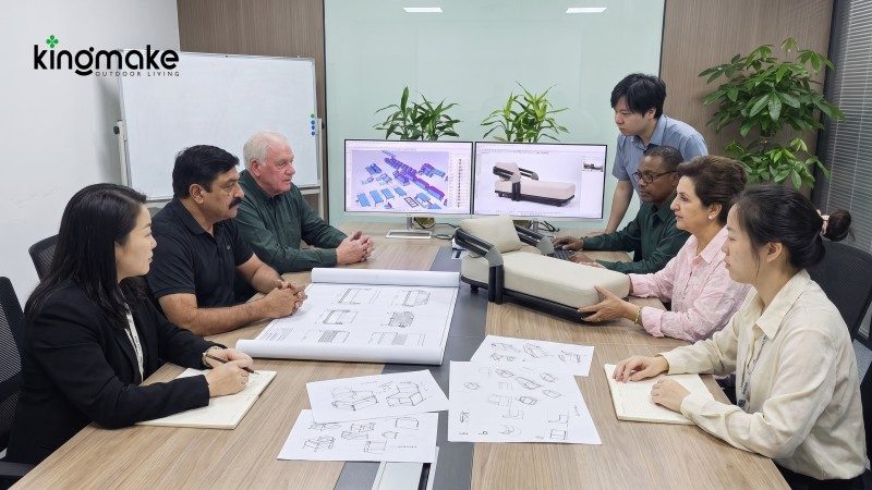 Aluminum frame production floor at Kingmake's Foshan factory