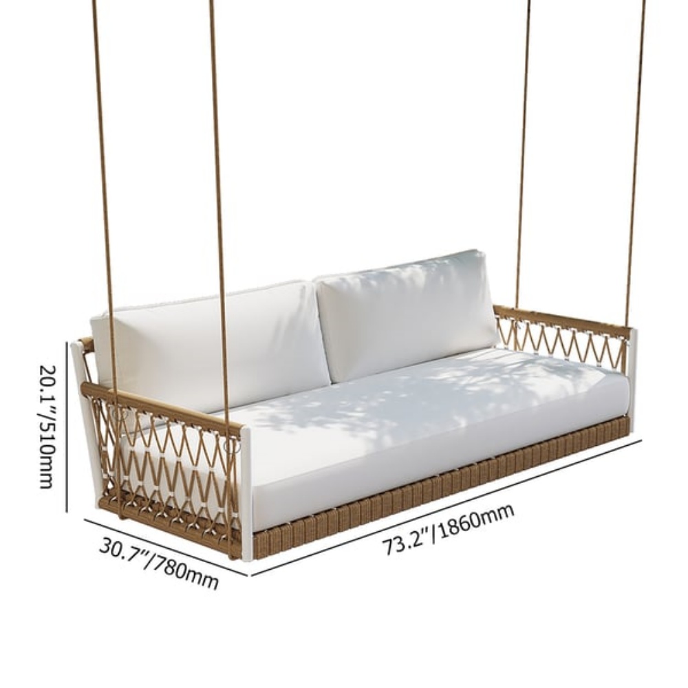 Aluminum Rope Woven 2-Seater Swing Chair KM6703
