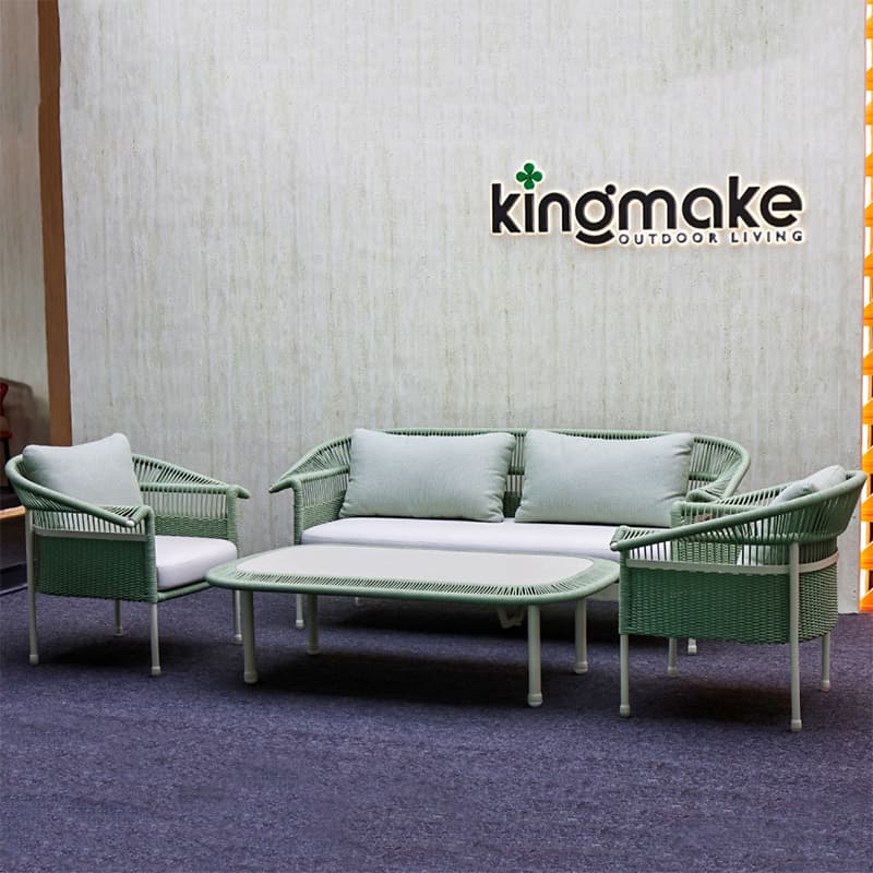 Contemporary Aluminum Woven Outdoor Sofa KM18022