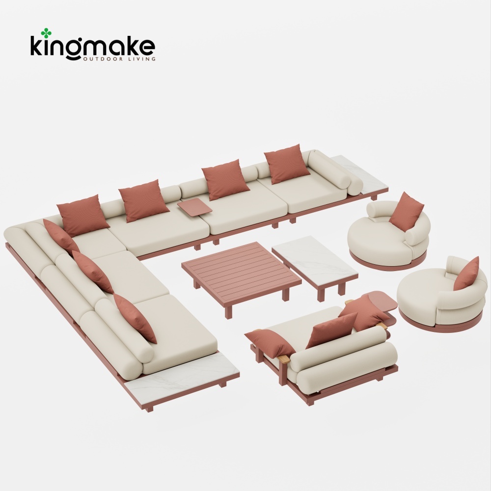 Duvo Collection Aluminum Modular Outdoor Sofa