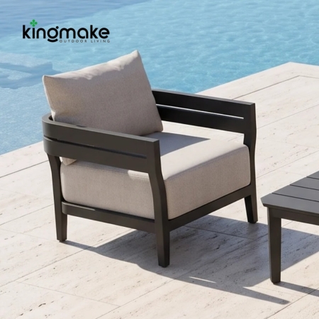 Cima Collection Aluminum Outdoor Single Sofa