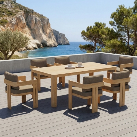 Modern Teak Neo Collection Outdoor Dining Set KMD18026-T