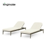 Modern Aged Teak Kael Collection Sun Loungers KMD18027