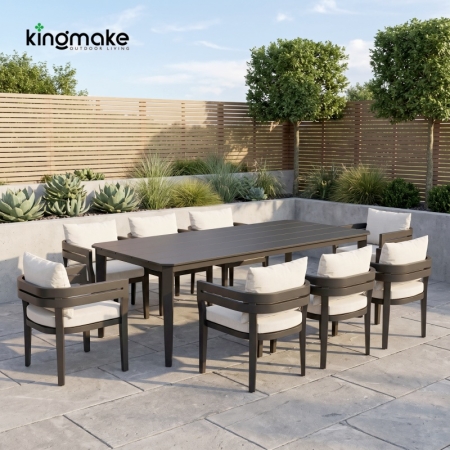 Cima Collection Modern Minimalist Aluminum Outdoor Dining Set