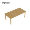 Modern Wooden Powder-Coated Aluminum Outdoor Dining Set KMD18028