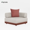 Modern Aluminum Vita Collection L-Shape Sofa KM18031