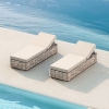 Aluminum Rattan Woven Sun Lounger KMD18004