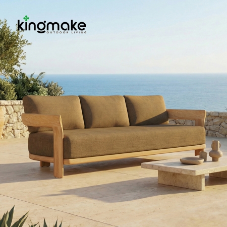 Natural Teak Tider Collection Outdoor 3- Seater Sofa KM18036