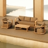 Solid Teak Wood 4-Piece Garden Sofa Set KMD18009