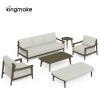 Modern Aged Teak Kael Collection Outdoor Sofa KMD18027