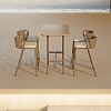 Modern Aluminum Woven Outdoor Bar Furniture KMD18032