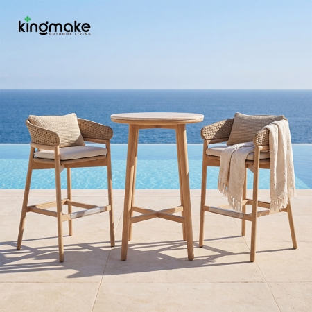 commercial teak bar set km18046