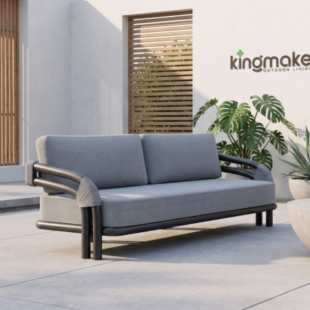 Modern Aluminum Pipeline Collection Two Seaters Sofa KM18015