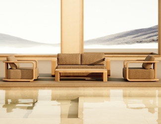 Solid Teak Wood 4-Piece Garden Sofa Set KMD18009