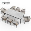 Albert Collection Rope Weave Aluminum Outdoor Dining Set