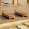 solid teak wood sun lounger kmd18009
