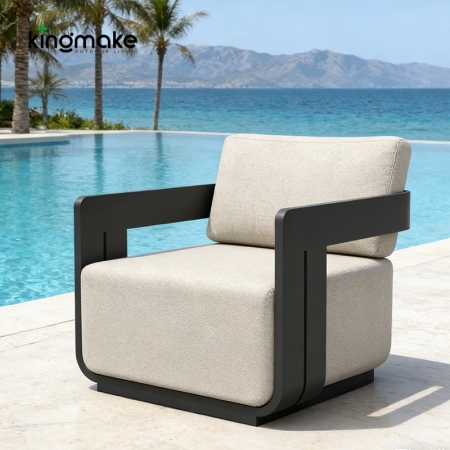 Modern Aluminum Neo Collection Outdoor Single Sofa KM18026