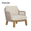 modern teak woven kordi collection single sofa