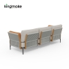 Albert Collection Rope Weave Aluminum Conversation Sofa Set