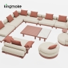 Duvo Collection Aluminum Round Swivel Sofa
