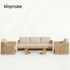 premium solid teak capri collection sofa set