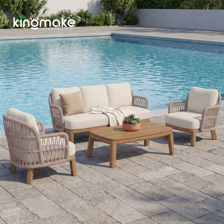 modern teak woven kordi collection sofa 