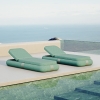 Lake Green Fabric Single Sun Lounger KMD18008