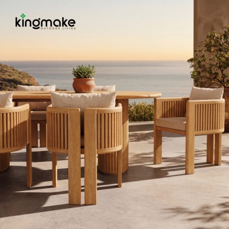 luxury teak amalfi collection dining set