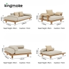Duvo Collection Modern Teak Corner Sofa Set