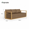 high-end maui cane collection three-seater sofa 