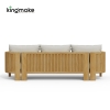 luxury teak amalfi collection outdoor three seater sofa