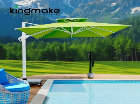 Green Cantilever Outdoor Umbrellas KMS8601-2B