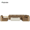 Maui Cane Collection L-Shape Sofa