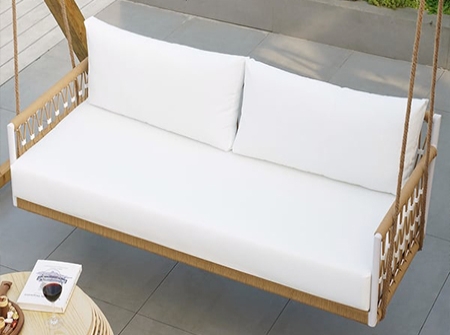 Aluminum Rope Woven 2-Seater Swing Chair KM6703