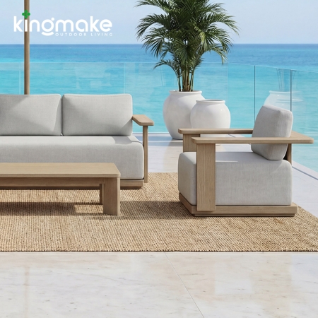 Modern Teak Outdoor Single Sofa KM18038