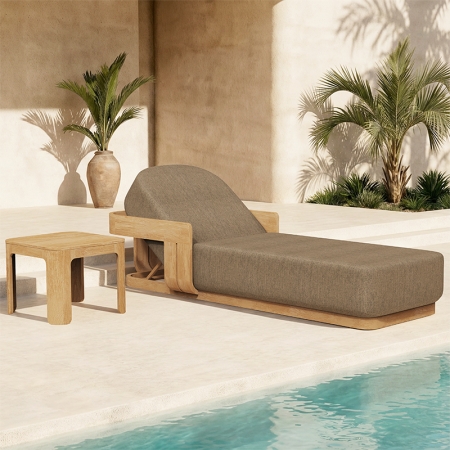 Modern Teak Neo Collection Sun Lounger KM18026-T