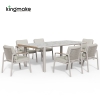 Cenxi Collection White Outdoor Dining Set 
