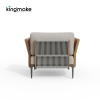 Albert Collection Rope Weave Aluminum Conversation Sofa Set