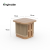 Laguna Collection Teak Modular Outdoor Sectional Sofa with Hand-Woven Rope