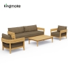 Cima Collection Teak Outdoor Conversation Sofa Set